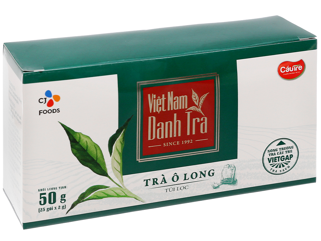 TRÀ Ô LONG CẦU TRE - hộp 50gam ( 25 túi lọc)
