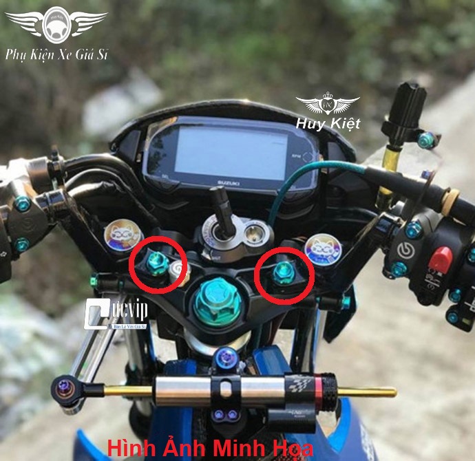 Ốc Titan GR5 8Li4 Đầu Salaya Gắn Chảng Ba Raider, Satria, Sonic, MSX Hoặc Pat Heo Dầu Sau SH Việt Nam MS5035