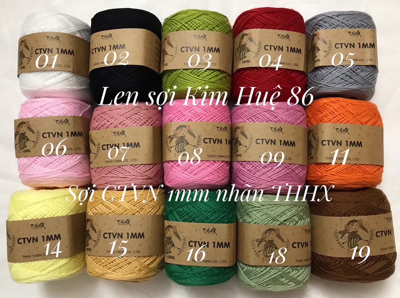 Sợi Cotton Việt Nam 1mm nhãn THHX