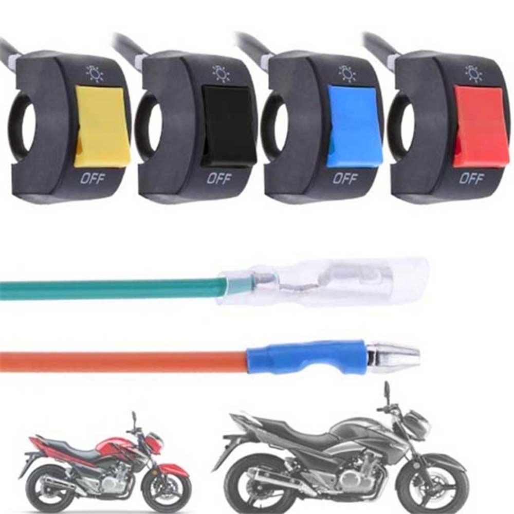 TUO29 12V Waterproof Electronic Bike Button Connector For ATV Push Button Motorcycle Handlebar Mount Switch Spotlight switch Control Switch Motorcycle LED Light Switch