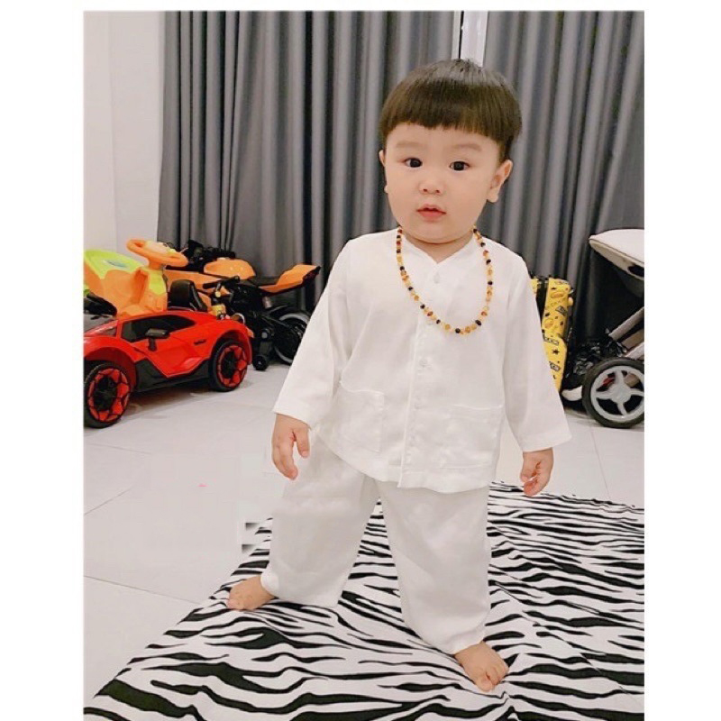 Bộ đồ bà ba trẻ em bé GÁI - bé TRAI ( ảnh thật - đủ size - đủ màu) chất lụa siêu mát