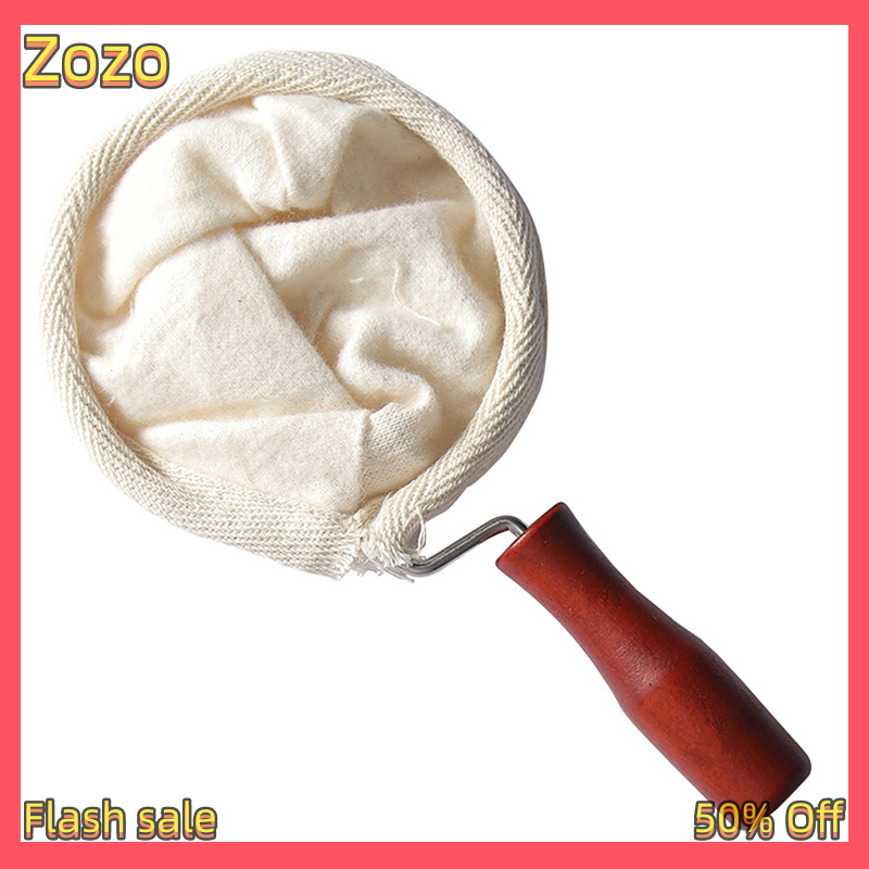Zozo ✨Ready Stock✨ Reusable Handmade Coffee Filter Bag Coffee Filter With Wooden Handle Filter Pack Flannel Pot Cloth Mesh Basket Tool