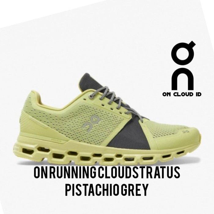 On Running Cloudstratus Pistachio Grey 40 Lazada Indonesia