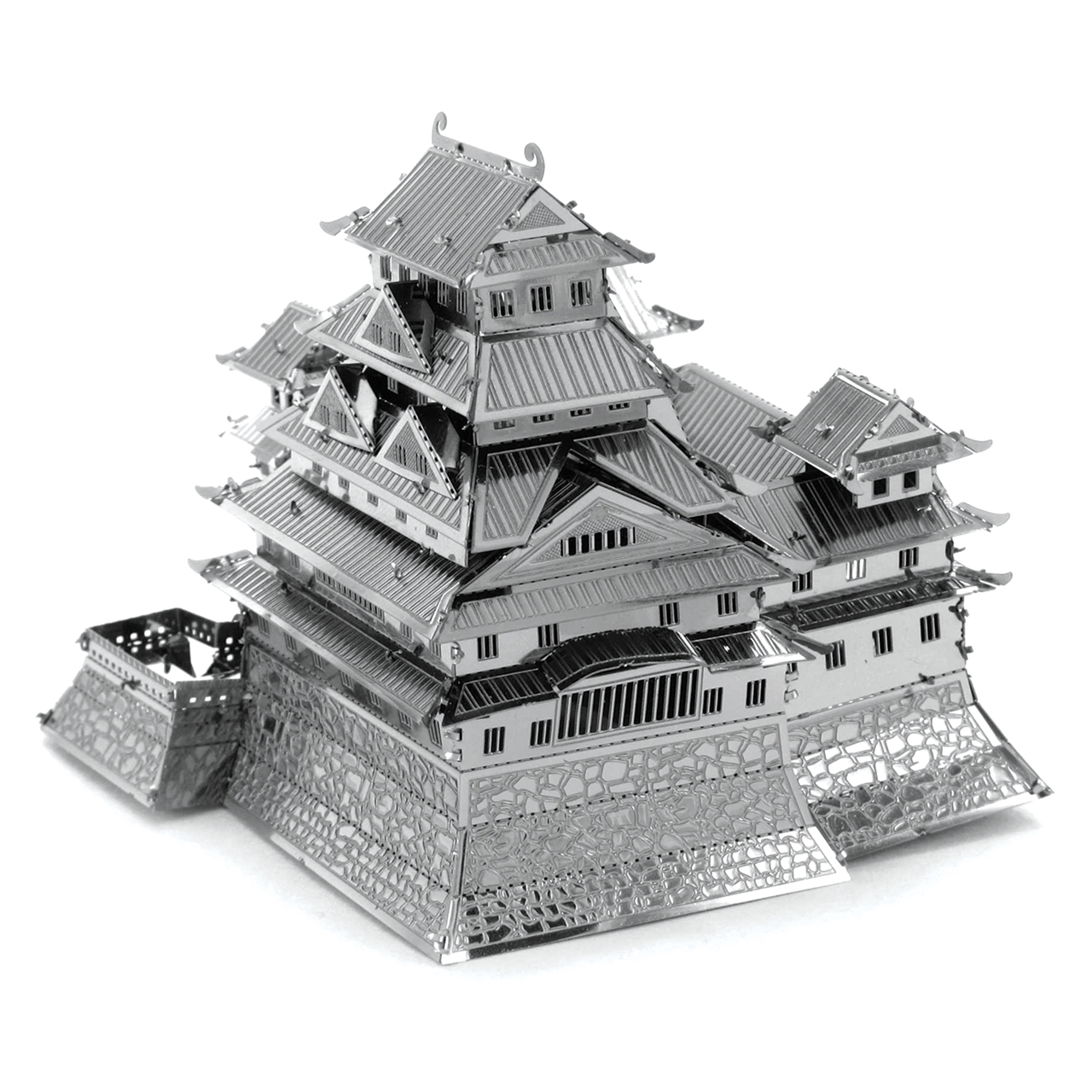 Hand-made Metal Puzzle White Heron Castle 3D Metal Model Creative 3D Puzzle Model