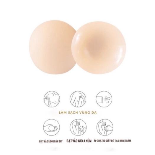 Miếng dán ngực dán đầu ti silicon nhiệt tự thân EBLIN