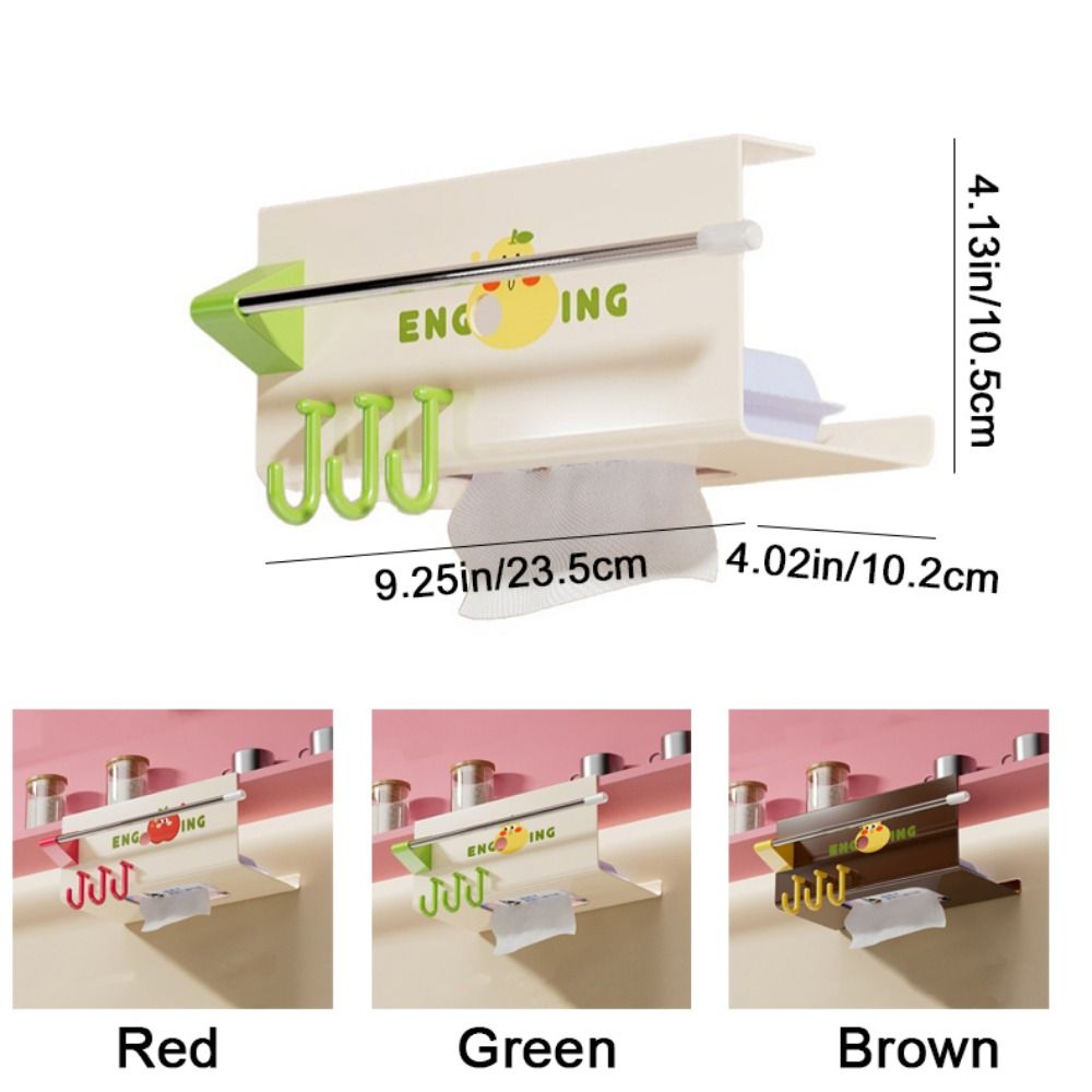 Multi-Purpose Plastic Upside-Down Paper Towel Rack Wall Mounted Large ...