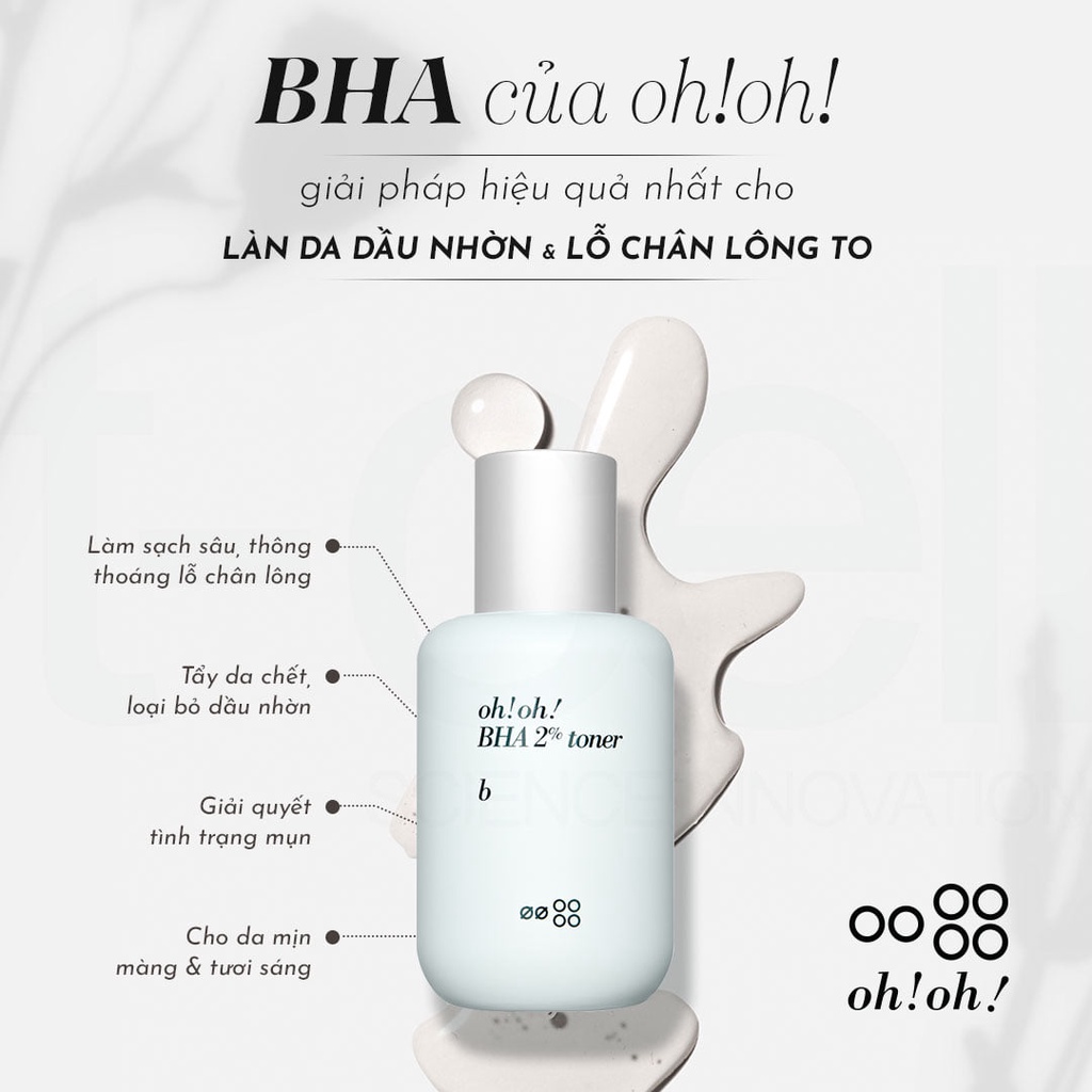 [AUTH] Nước Cân Bằng pH Làm Sạch Da Oh!Oh! BHA 2% Toner 75 ml