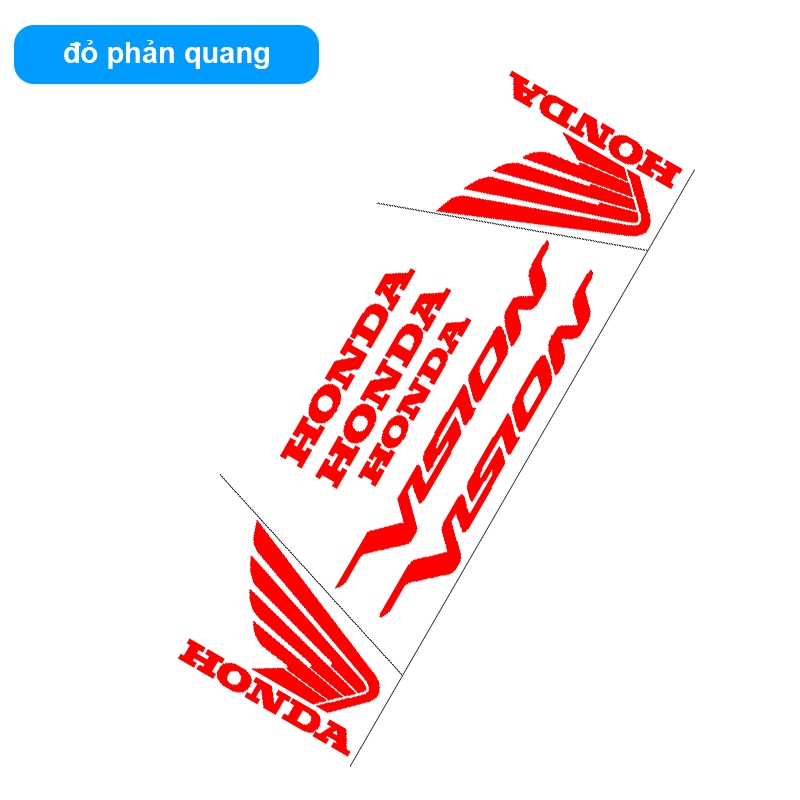 Bộ Tem VISION 7 món Phản Quang