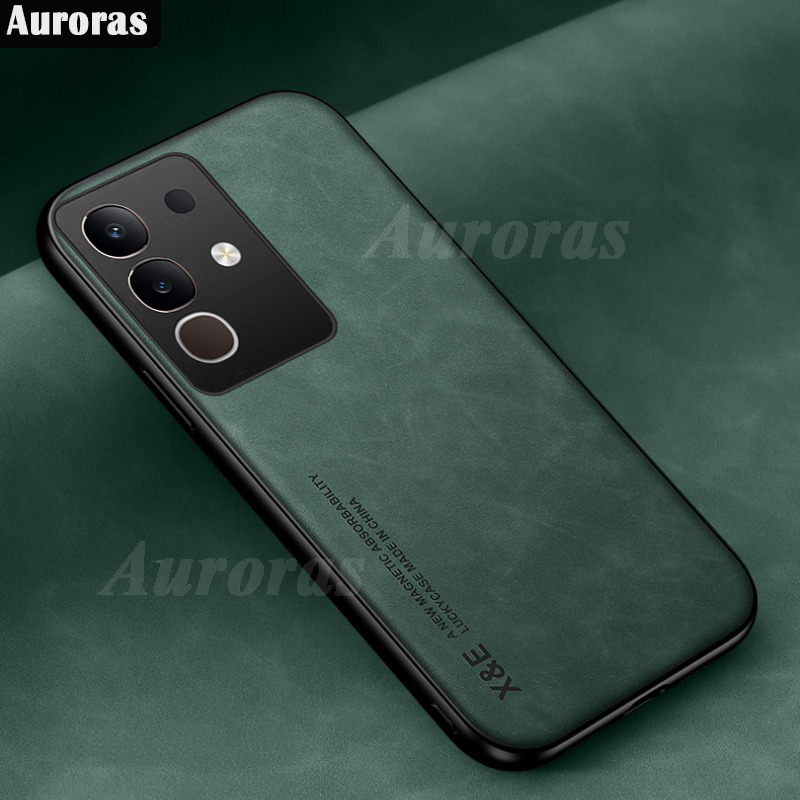 For VIVO T4X Phone case Shockproof Scrub Matte Suction Ring Soft Edge Silicone Frame Hard Clear Back Cover For Vivo T4X 5G Cover casing HP.