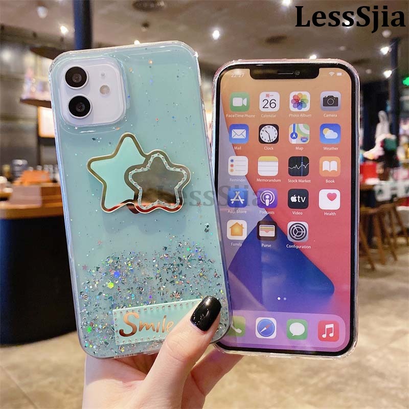Phone Cases For Huawei Nova Y72 Back Case Shining Star Moon Soft Silicone Transparent Pentagram Mirror Fall Proof Girl For Huawei Nova Y72 Phone Casing. 