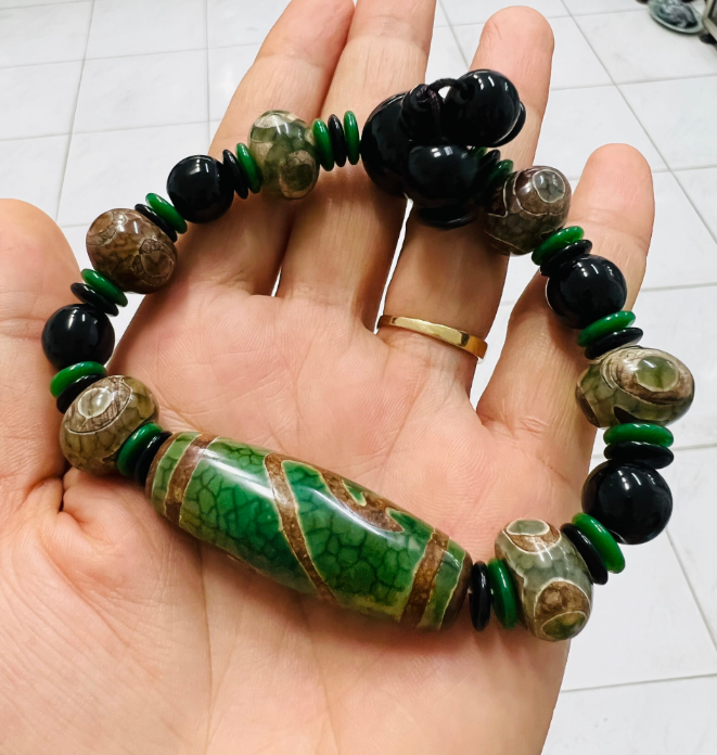 [HCM][ Mẫu mới-DKT03 ] VÒNG TAY-LẮC TAY ĐÁ MÃ NÃO LẠT MA TÂY TẠNG LU THỐNG ĐẸPMANG PHONG THỦYBÌNH AN