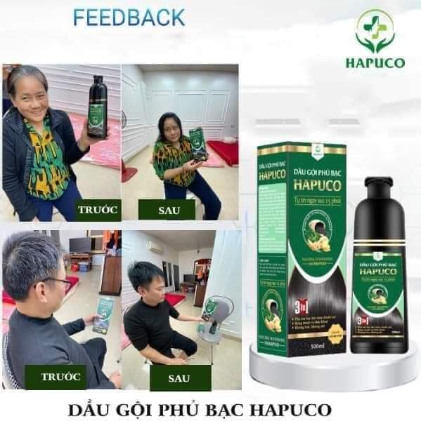 Dầu gội phủ bạc Hapuco 500ml (Sản phẩm đổi tên thành Pucoliza)