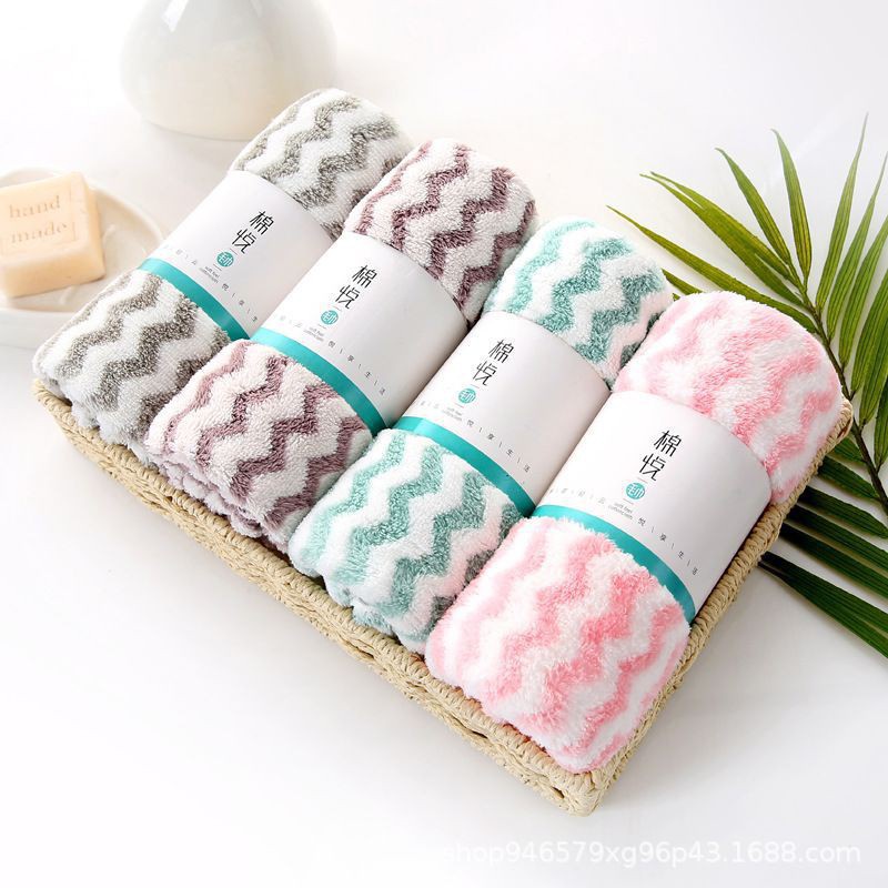 Khăn mặt lông cừu hàn quốc 50x30cm siêu thấm hút màu ngẫu nhiên