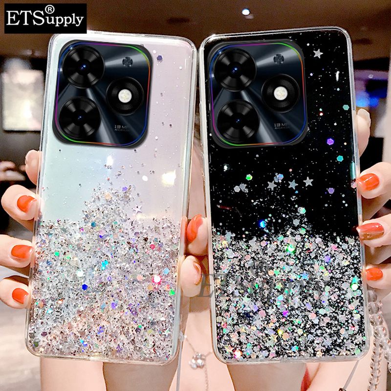 Phone%20case%20Tecno%20Spark%2020%2020C%20Go%202024%20Full%20Stars%20Moon%20Glitter%20Bling%20Sequins%20Cases%20Soft%20Starry%20Sky%20Transparent%20Back%20cover%20Tecno%20Spark%20Go%202024%2020C%2020%20Case%20-%20Image%202