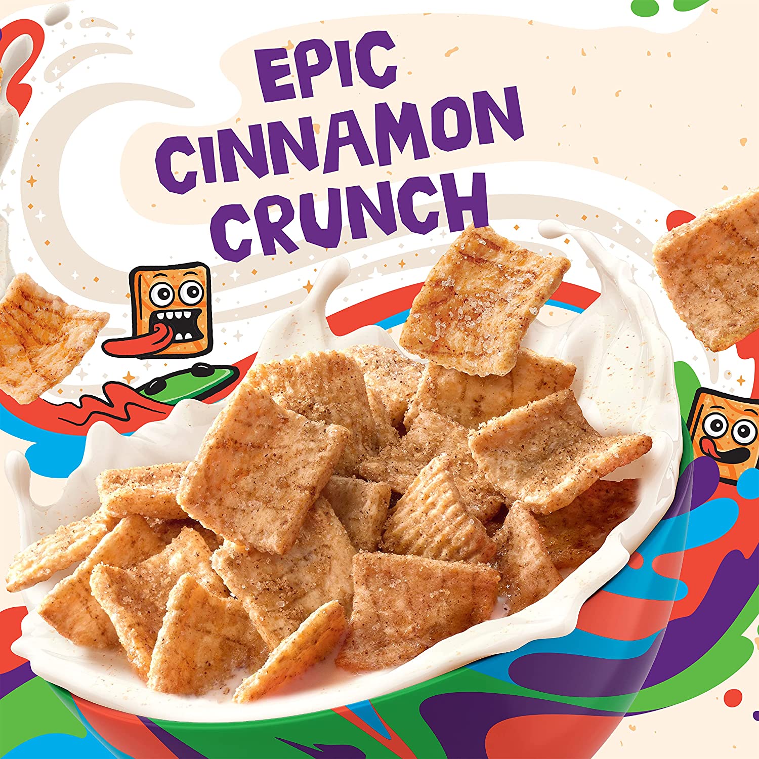 Bánh ngũ cốc vị quế Cinnamon Toast Crunch, Breakfast Cereal, Cinnamon Sugar Square (340g)