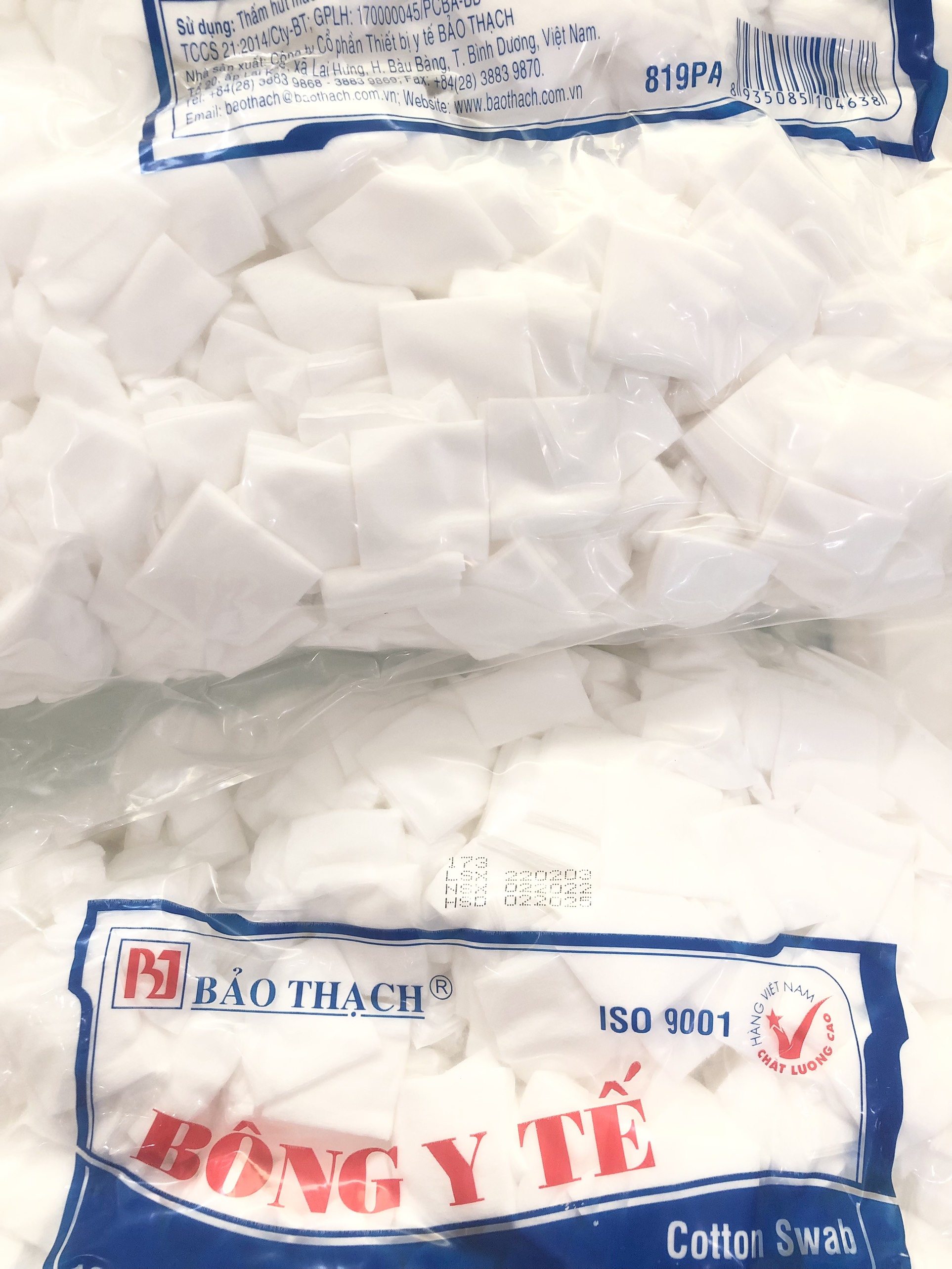 Bông Y Tế Cắt Sẵn Nhiều Size