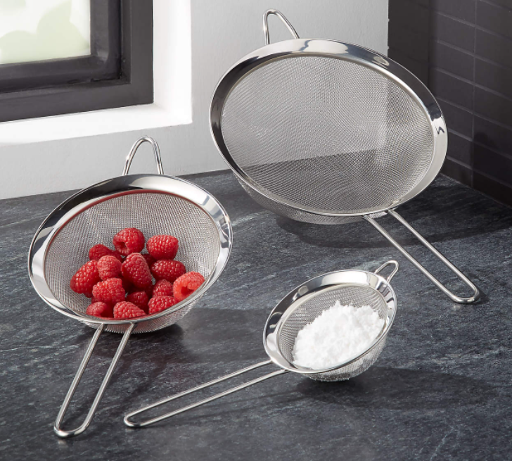 COD Stainless 555Steel Fine Mesh Oil Strainer Flour Colander Sieve