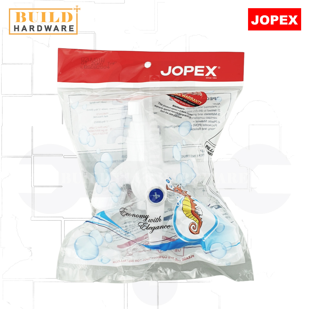 JOPEX/SY 1/2” PVC 2 Way Union Water Tap Q2WY01W 15mm 2011 Two Way Water