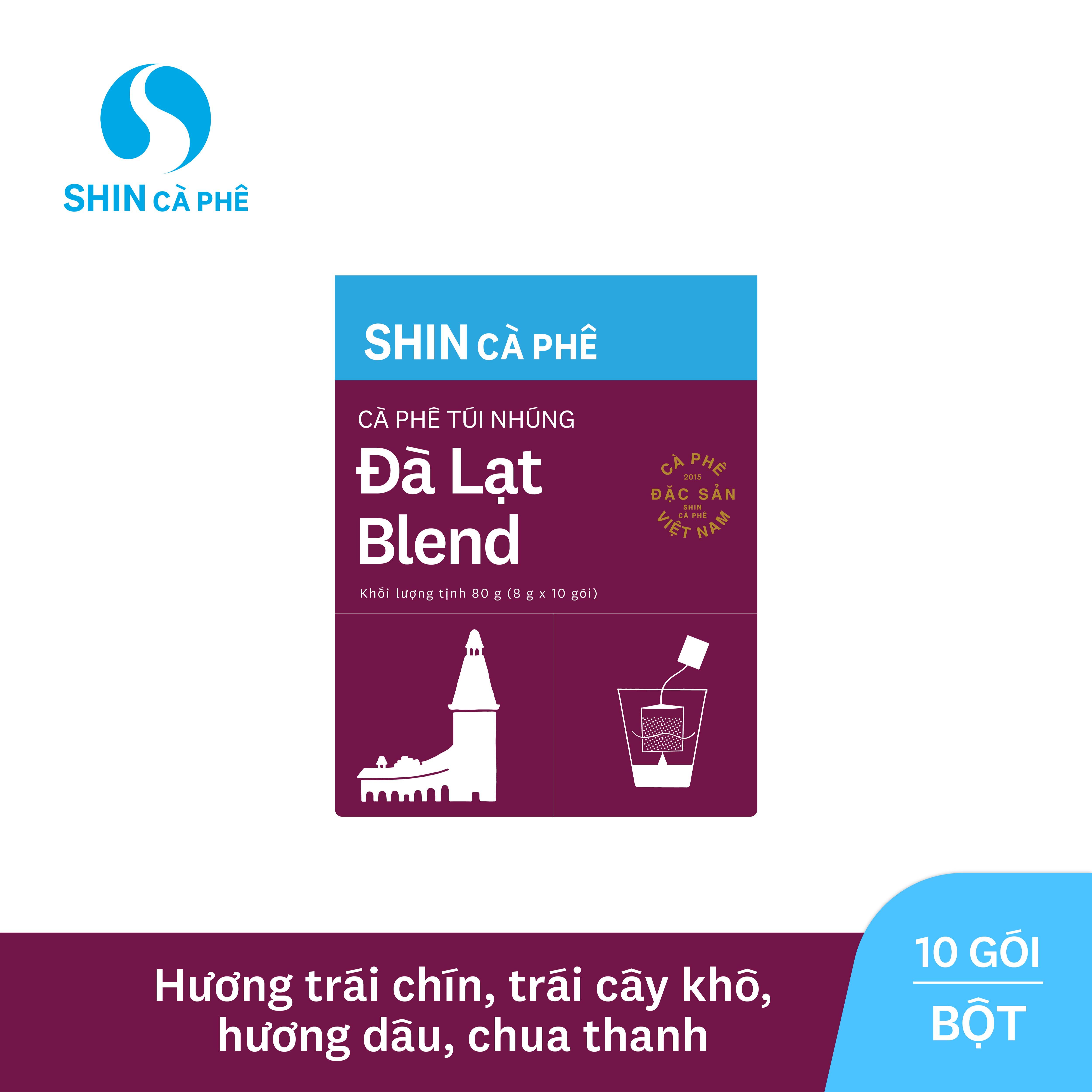 Shin cà phê - đà lạt blend cà phê túi nhúng đặc sản - hộp 10 gói