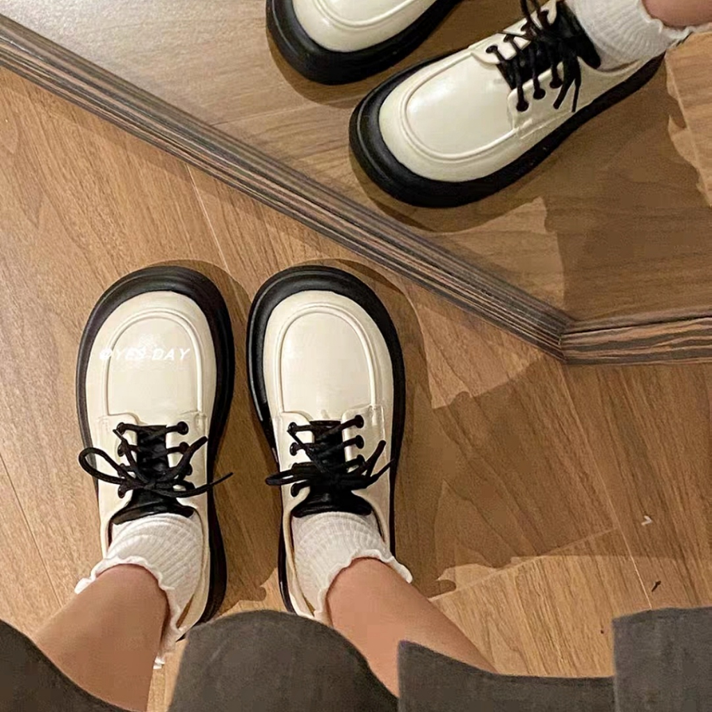AA18- Giày oxford nữ đế răng cưa JIN-08 phong cách ulzzang