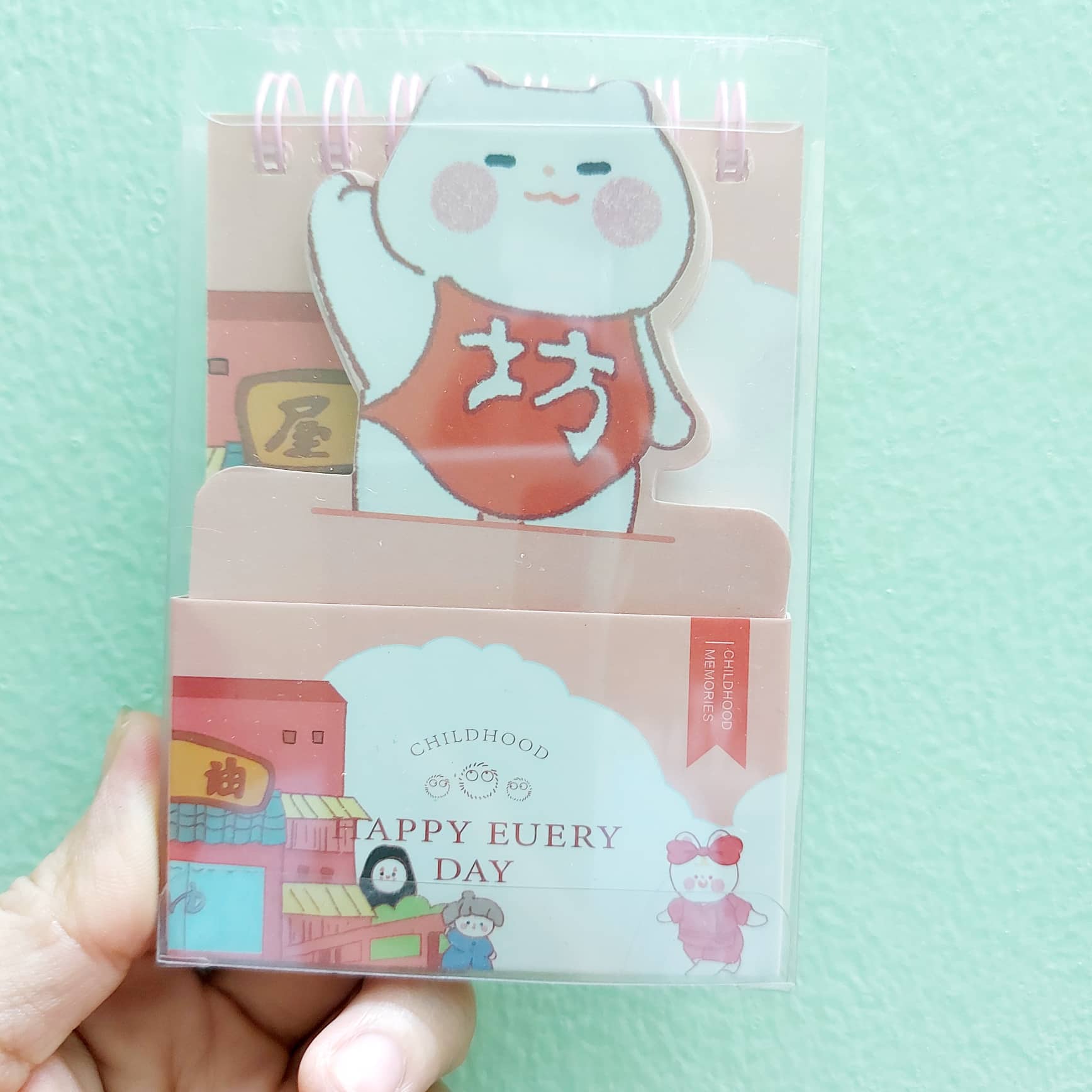 Sổ lò xo a7 kèm giấy note giấy ghi chú cute dễ thương nhỏ gọn tiện dụng