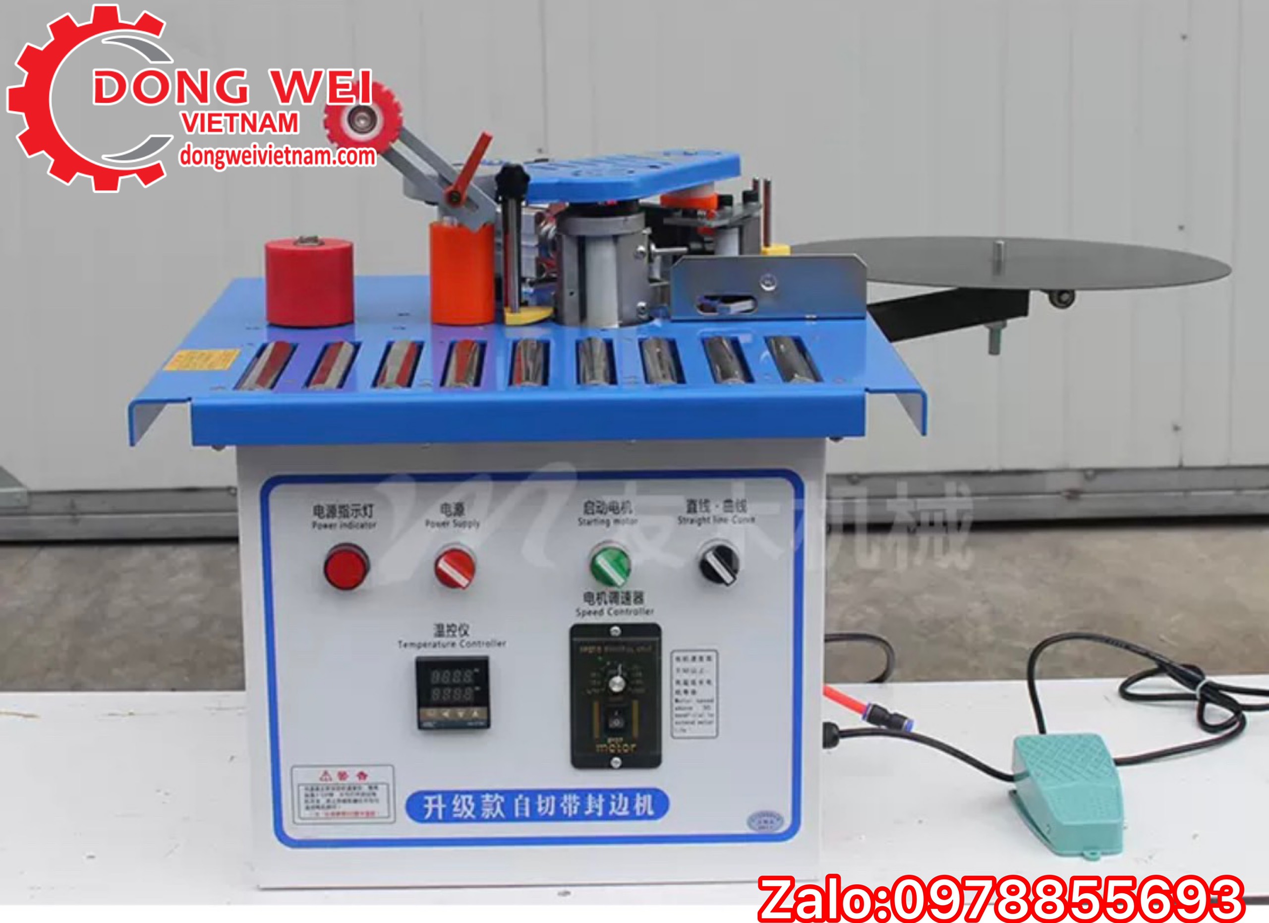 Máy dán cạnh2 Cn DW550 thiết kế đặc biệt