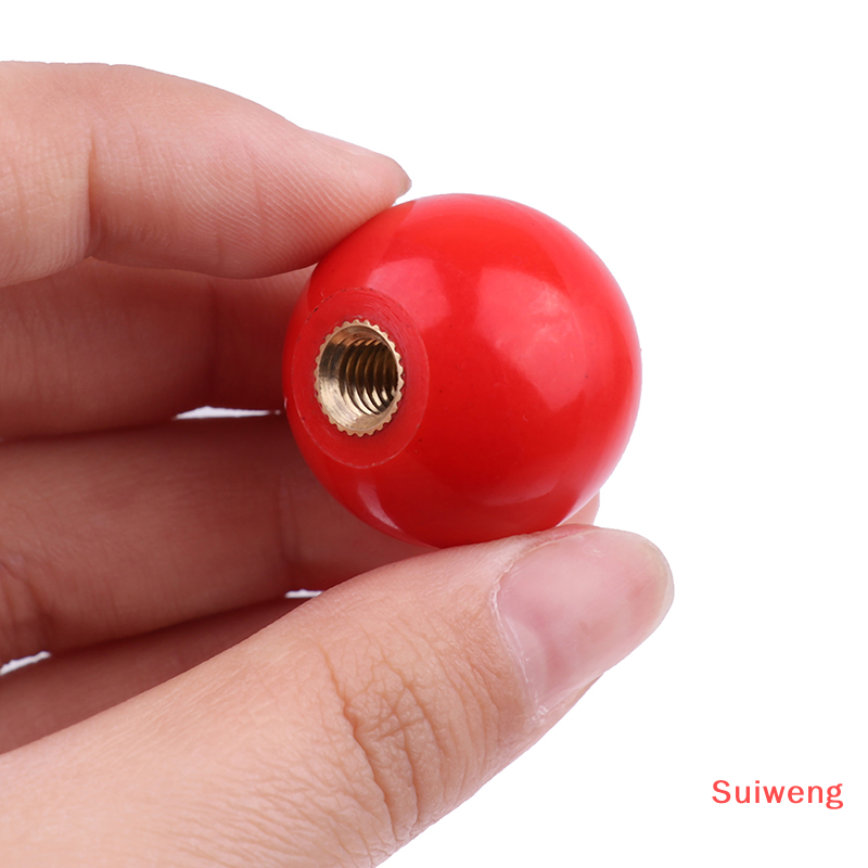 Suiweng nhựa màu đỏ m4/M5/m6/m8/M10/M12 chủ đề hình quả bóng Đầu kẹp nắm vặn đai ốc