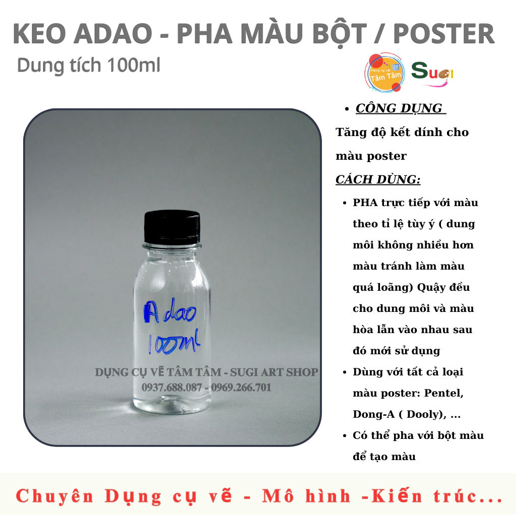 Keo Adao , Keo pha màu bột , màu Poster