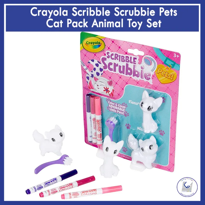 Crayola Scribble Pets Cat Pack Animal Toy Set | Lazada