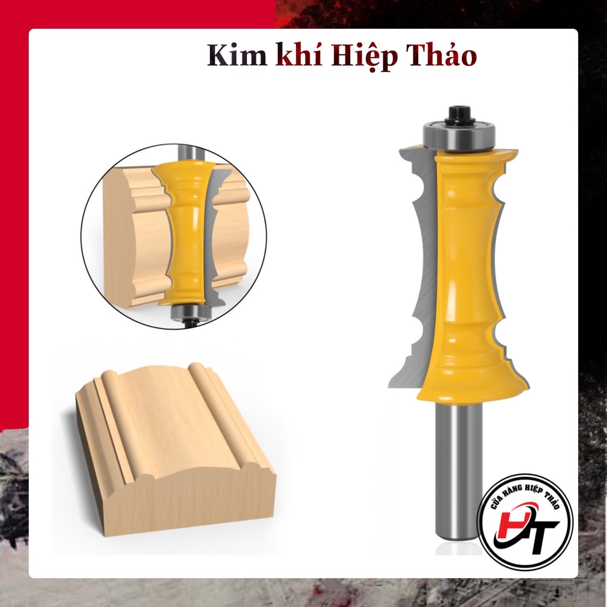 Mũi soi phào chỉ khung tranh chỉ nổi cửa gỗ đánh 1 lần 63mm Vàng CPKT1L63