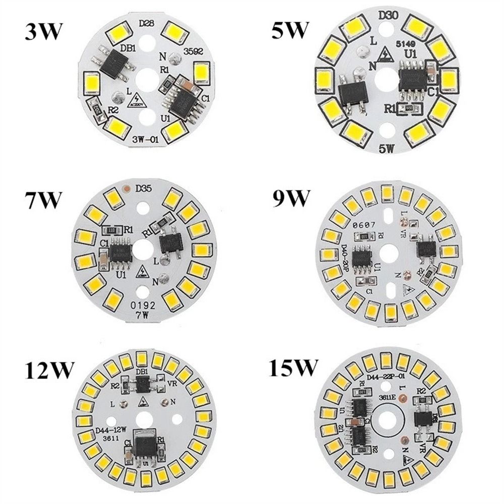 5pcs Warm White 5Pcs/lot IC Driver SMD 2835 3W 5W 7W 9W 12W PCB Board ...
