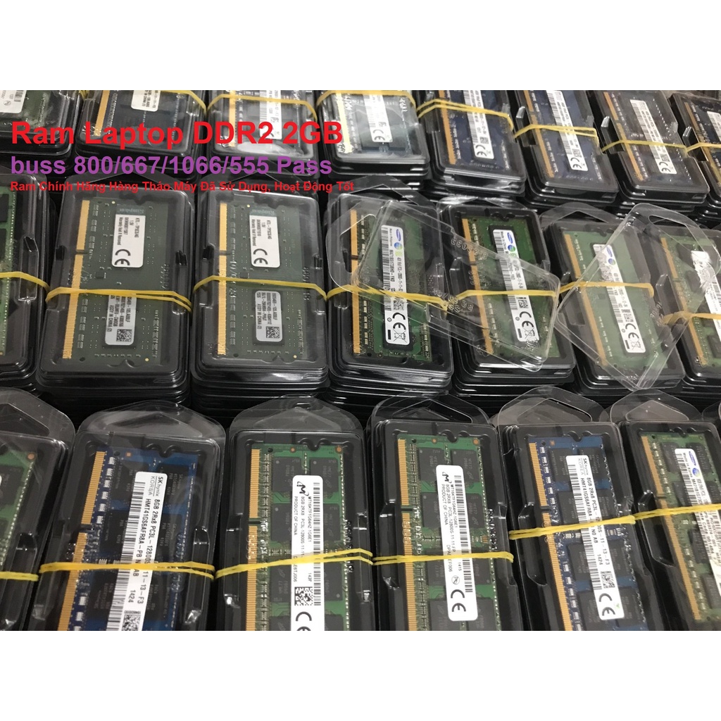 Ram laptop ddr2/ddr3 1gb 2gb 4gb 8gb buss 800/667/1333/1066 đã sử dụng chạy tốt nhiều hãng