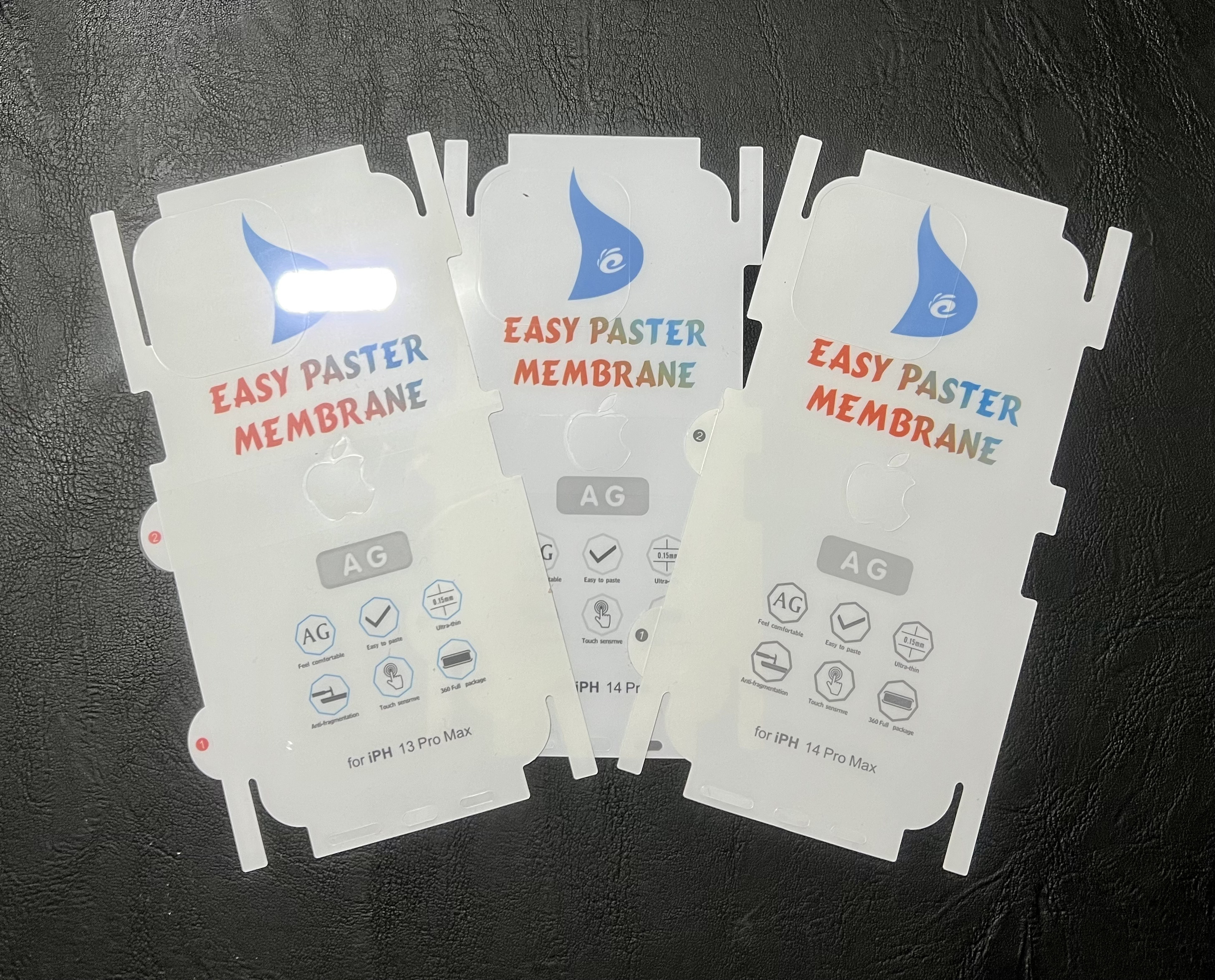 iPhone 14 Pro Max - Back Transparent Matte Sheet with Logo Cut - Unbreakable membrane sheet for 360° Protection. 