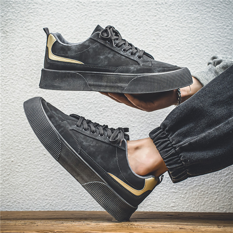 Men's 2023 new autumn labor protection construction site work men's board sports casual winter trendy shoes