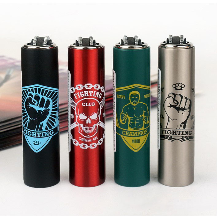 Bộ 4 Bật Lửa Clipper Vỏ Kim Loại In Hình GYM