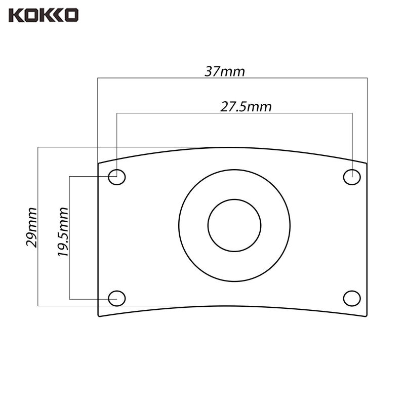 KOKKO Square Guitar Jack Plate 1/4 Output Input Jack Socket Assembly Epiphone TL Electric Guitar Parts & Accessories