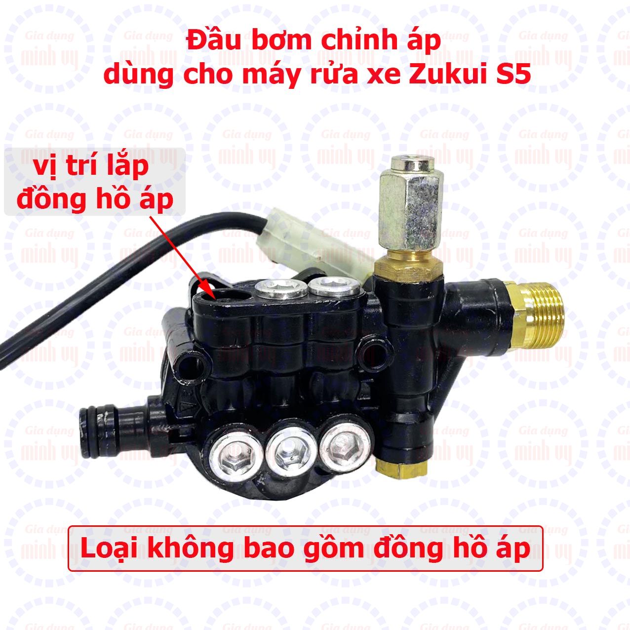 Đầu bơm chỉnh áp dùng cho máy rửa xe mini chỉnh áp Zukui S5. Forman 300