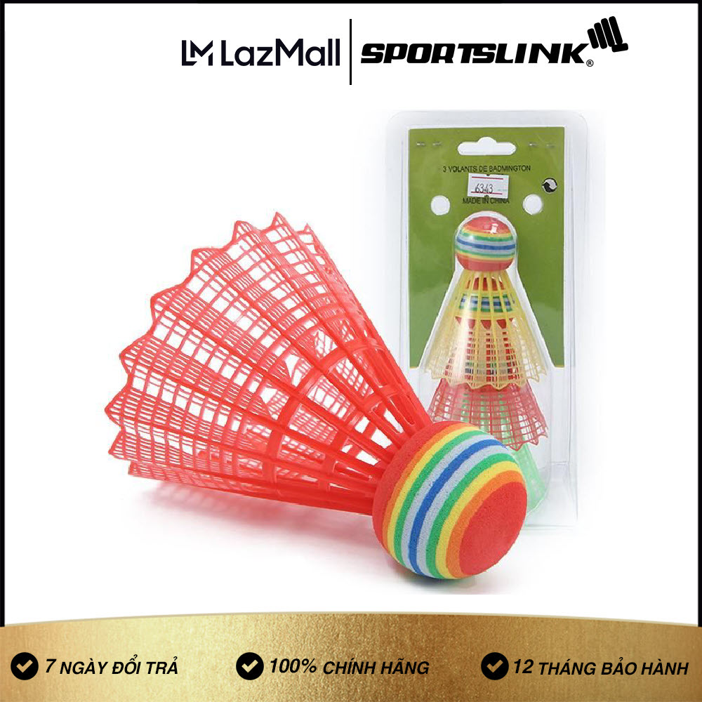 Ống cầu lông nhựa 3 quả (nhiều màu)