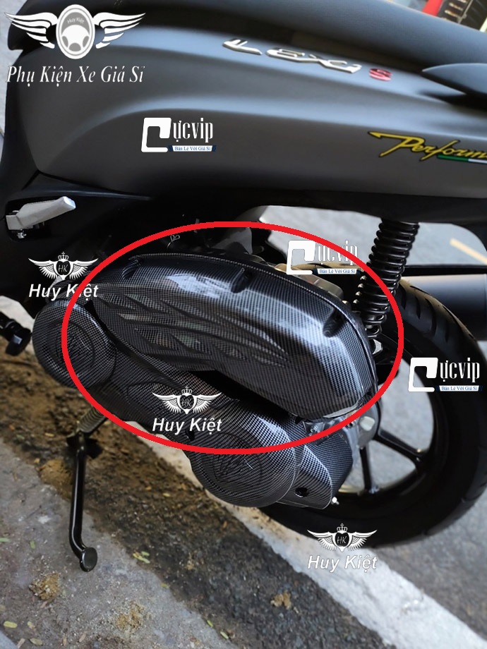 Ốp pô e yamaha lexi s 125, nvx 2017 - 2020 carbon ms4985