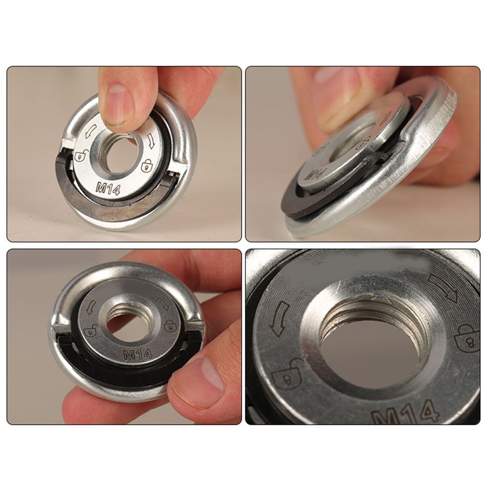 Angle Grinder Pressure Plate Universal M14 Quick Lock Nut For Diamond Cutting Disks Grinding Wheels