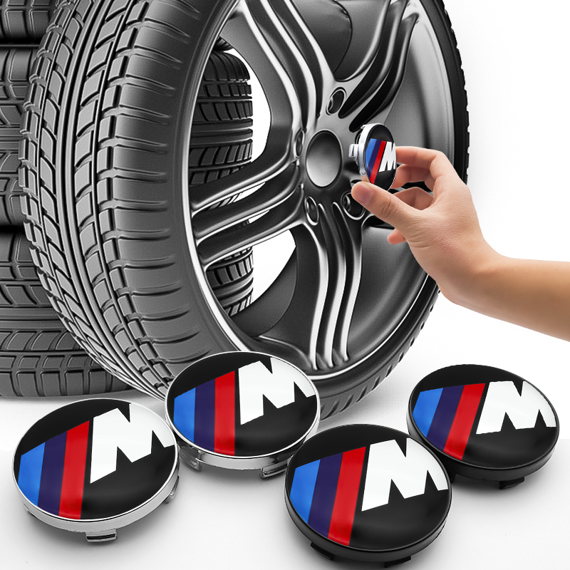 Lcx M Powe 4 chiếc 60mm xe tái trang bị nắp trung tâm nắp chụp mâm xe nắp trung tâm cho BMW E46 E90 E60 F30 E39 E36 F20 e87 E92 E70 E91 E30 G30 phụ kiện