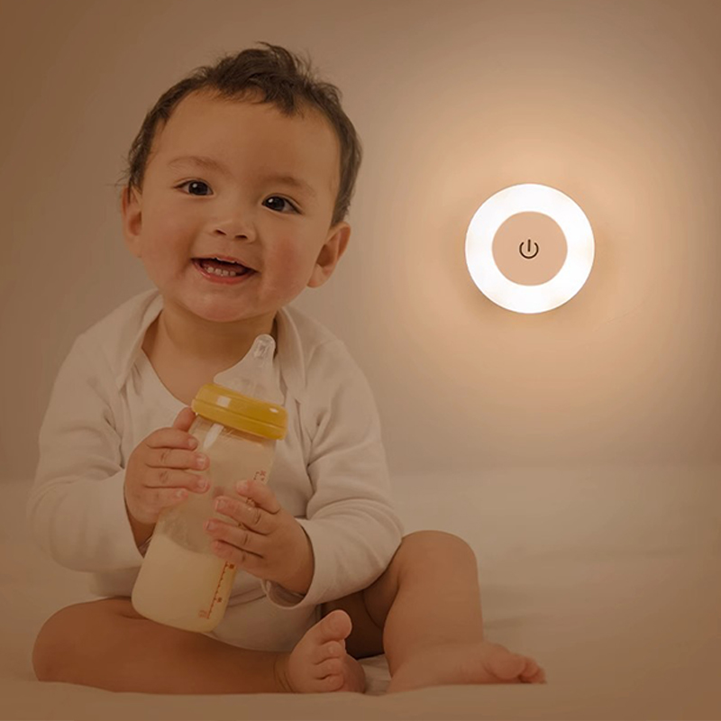 JJT [Miễn Phí Vận Chuyển]Cảm ứng Quy Nạp đèn ngủ LED sạc hành lang phòng ngủ tiết kiệm năng lượng Đèn đầu giường cho bé ăn ánh sáng ban đêm