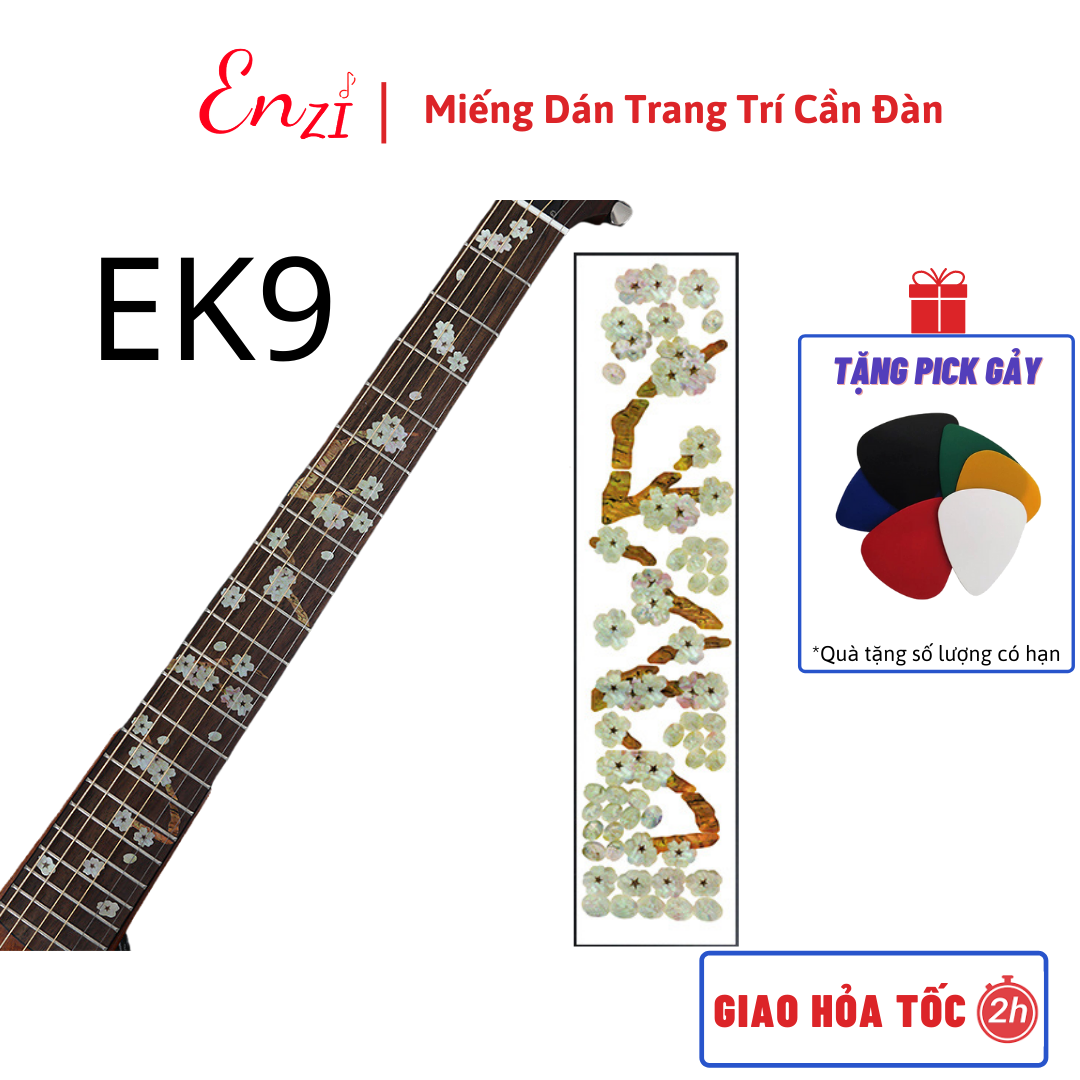 Sticker miếng dán trang trí khảm cần đàn guitar chất lượng Enzi