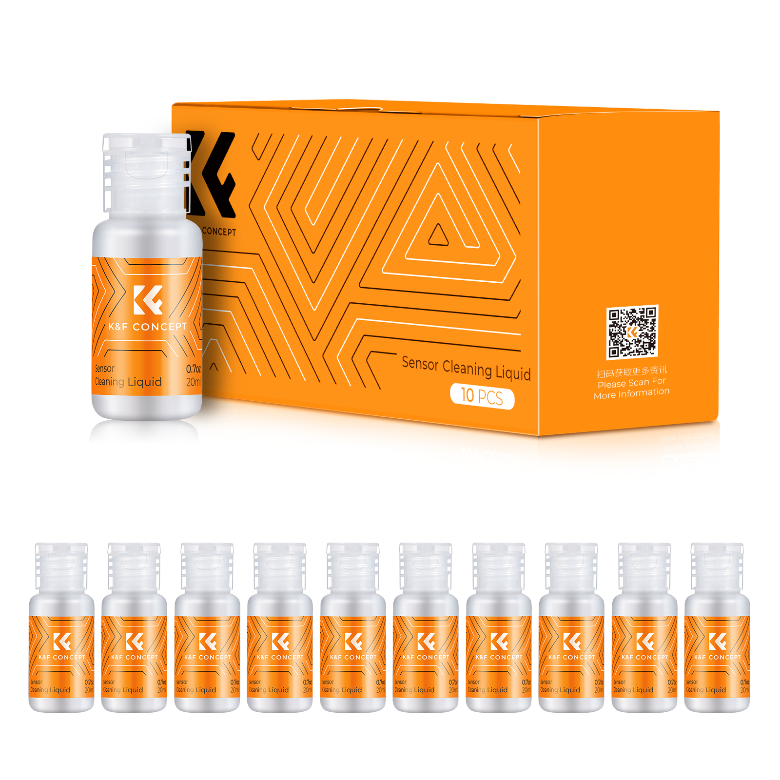 K&F Concept Camera Cleaner Solution Alcohol Free CCD CMOS 1pcs/2pcs Cleaning Fluid 20ml for DSLR Sensor Cleaning