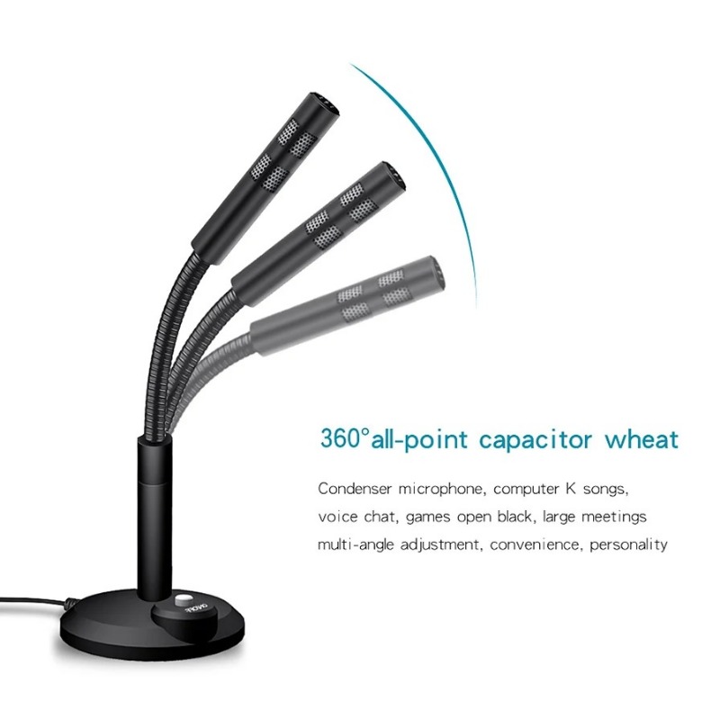 【Ready Stock+FREE Shipping+COD 】K6/K10 Useful USB/3.5mm Jack Mini Condenser Headset Microphone Professional Computer Microphone Wide Application for Meeting.