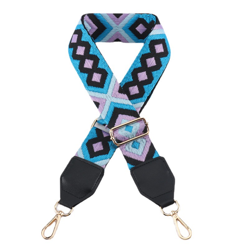 Bag Shoulder Strap New Adjustable Shoulder Strap 5cm Polyester Brocade Colorful Wide Shoulder Straps Bag Strap