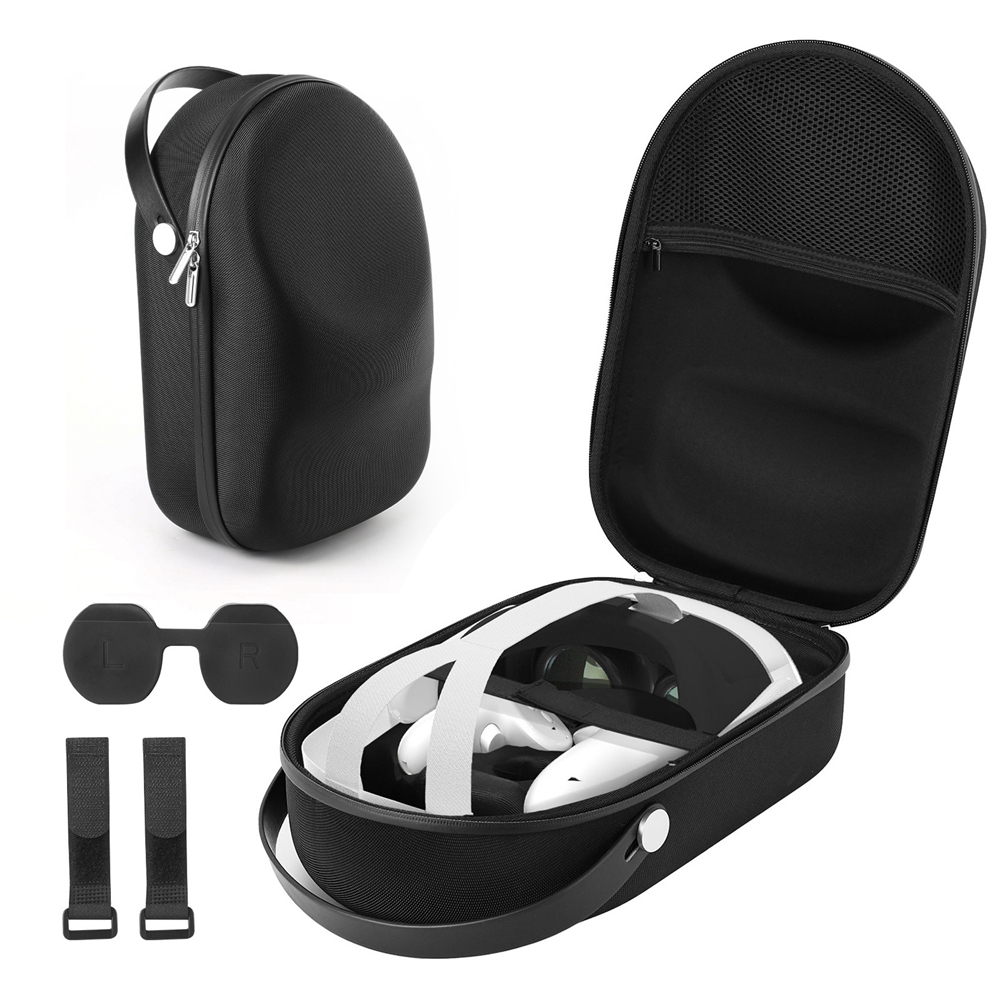Hard Travel Case Leather Hand Strap Storage Bag VR Accessories for Meta Quest VR 3