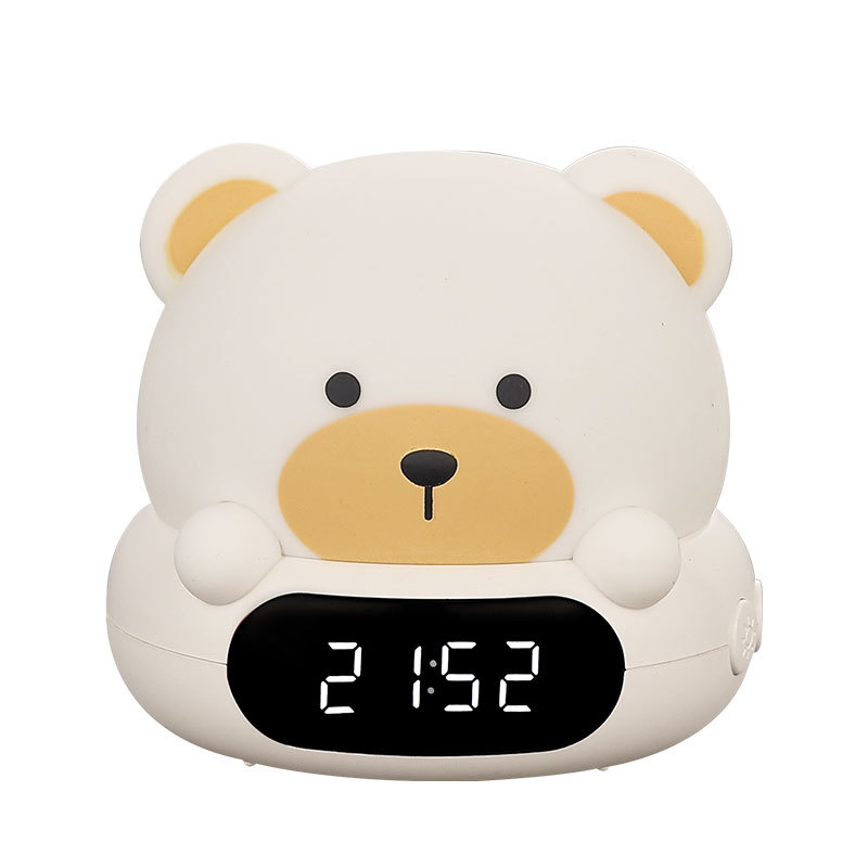 Small night light plug-in charging remote control clock small night light bedroom bedside feeding lamp sleep night use