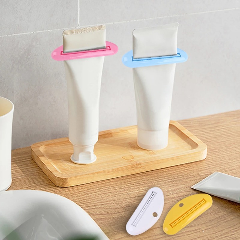 4 cái máy ép phụt kem đánh răng kẹp nhựa cán chủ Sữa rửa mặt ép cho phụ kiện phòng tắm