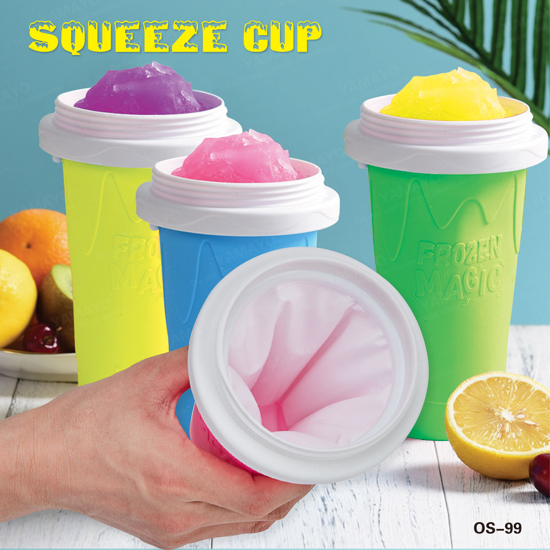 Ice Maker Slushy Cup Frozen Squeeze Cooler Mug 150mL Spill-proof Smoothie  Cup for Summer Ice